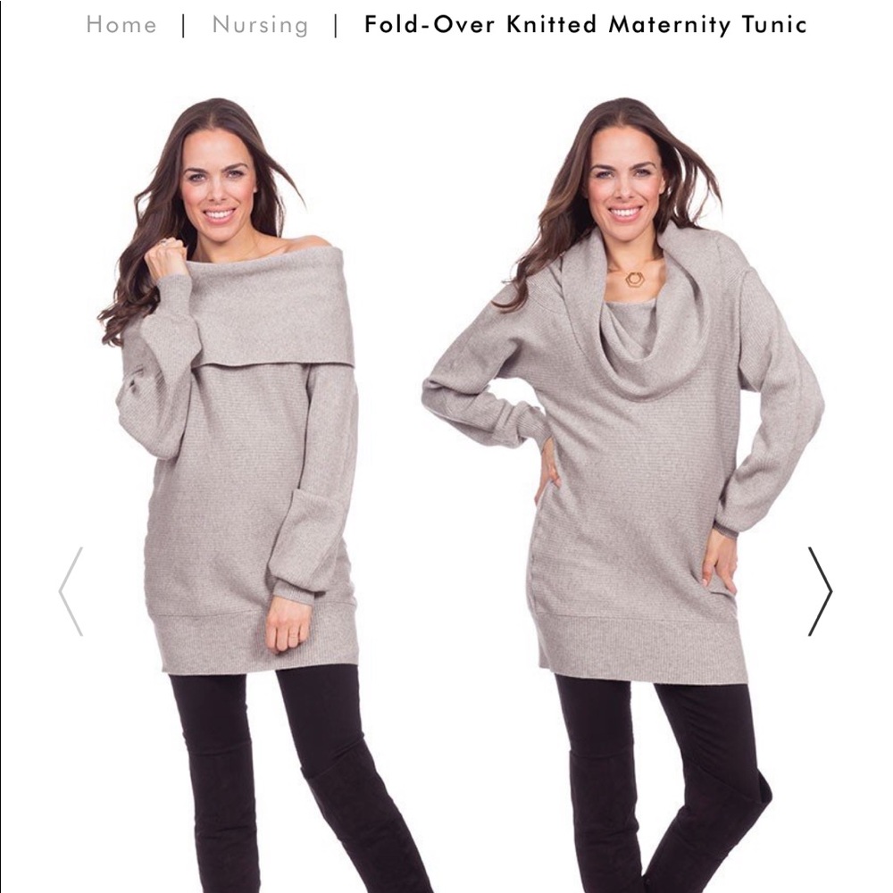 Fold Over Knit Tunic Maternity Seraphine